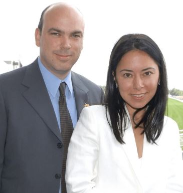 Angela Bacares with her husband Mike Lynch